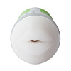 Мастурбатор-ротик в бело-зелёном цвете Topco Sales Vulcan Love Skin Masturbator Wet Mouth 1600136