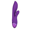 Фиолетовый вибромассажер-кролик California Exotic Novelties Aura Dual Lover SE-0735-40-3 (20,25 см)