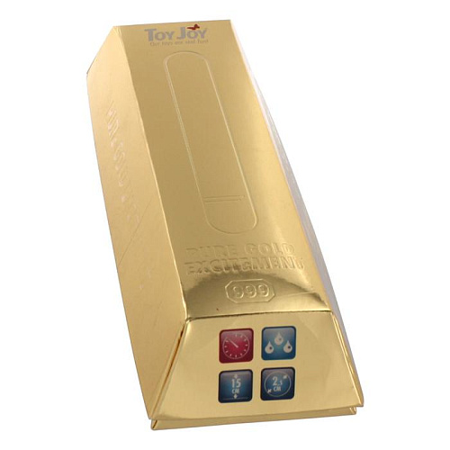 Золотистый вибратор Toy Joy PURE GOLD EXCITEMENT VIBE MEDIUM 3006009858 (15 см)