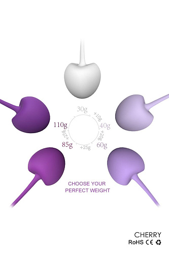 Разноцветный набор из 5 вагинальных силиконовых шариков S-HANDE CHERRY SHD-011