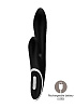 Чёрный вибромассажёр со стимуляцией клитора Shots Media BV Maple BOOM005BLK (23 см)