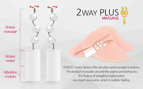 Полуторс телесного цвета с вибрацией KOKOS Racing Girl M01-003-03V