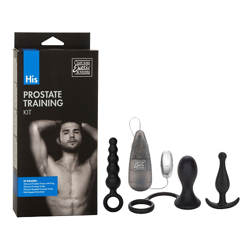 Анальный набор чёрного цвета California Exotic Novelties His Prostate Training Kit SE-1987-30-3