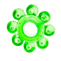 Зеленое эрекционное кольцо-«цветок» ToyFa 818001-7