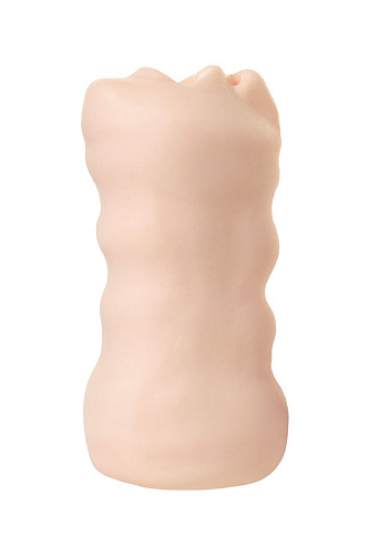 Двусторонний мастурбатор вагина и ротик телесного цвета Enjoy toys F F ET-04