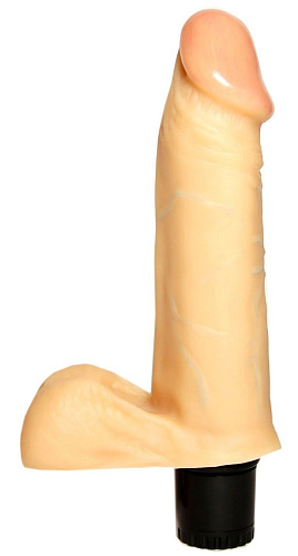 Вибратор-реалистик с мошонкой телесного цвета Сумерки богов 202-02 BX SB (16,3 см)