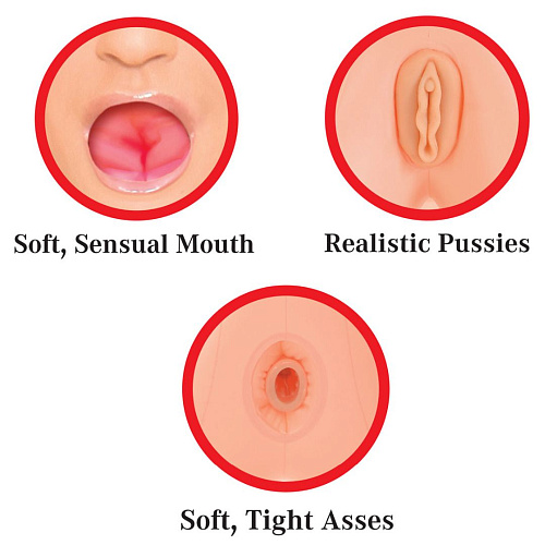 Надувные секс-куклы в телесном цвете  - блондинка и брюнетка Pipedream Slutty Sisters RD366