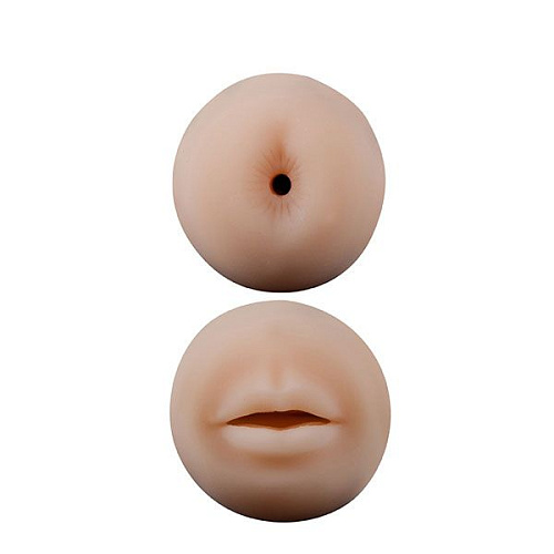 Двусторонний мастурбатор - ротик и анус телесного цвета NMC CUM EXPLOSION MASTURBATOR MOUTH  ANUS  150201