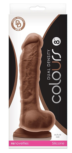 Кофейный фаллоимитатор NS Novelties Dual Density 8 Dildo NSN-0403-22 (25,4 см)