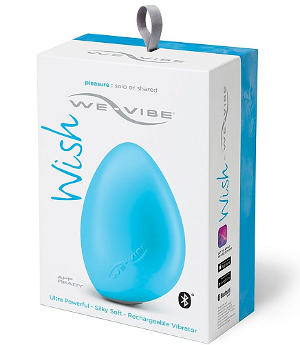 Голубой вибромассажёр We-vibe Wish-Blue