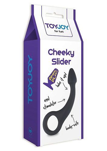 Чёрный анальный стимулятор Toy Joy Cheeky Slider 3006010289 (13,5 см)