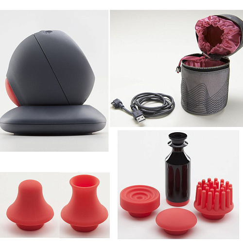 Полный набор: магнитно-левитационный пульсатор, 5 насадок и чехол с зарядкой Revel Body SOL RB-302EURB-501RB-421