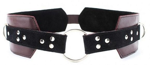 Бордовый пояс с колечками для крепления БДСМ арсенал Ladys Arsenal 67034ars