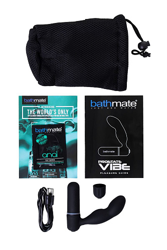 Стимулятор простаты чёрного цвета Bathmate Prostate Vibe BM-PM-BR (10,5 см)