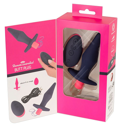 Темно-фиолетовая анальная пробка Orion Remote Controlled Butt Plug 05952840000 (14 см)