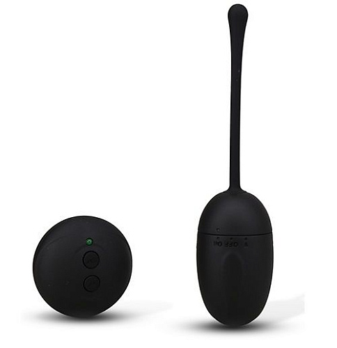Чёрное виброяичко с ДУ Seven Creations REMOTE CONTROL EGG BLACK R-20-12-E6/ABLK BX