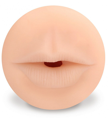 Телесный мастурбатор-ротик с эффектом смазки Shots Media BV Deluxe Oral SLT007FLE