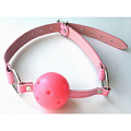 Розовый пластиковый кляп-шарик Bior toys Ball Gag MLF-90081-6