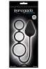 Чёрная анальная пробка с эрекционными кольцами NS Novelties Renegade 3 Ring Circus Large Black NSN-1109-63