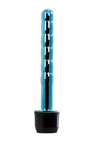 Классический вибратор голубого цвета ToyFa TOYFA Trio Vibe 885110-14 (18 см)