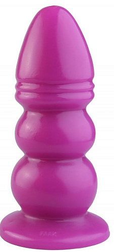 Розовая рельефная анальная втулка Сумерки богов 1015-12 BX DD (33,5 см)