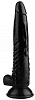 Чёрный анальный реалистичный стимулятор на присоске Сумерки богов 1017-44 BX DD (25,5 см)