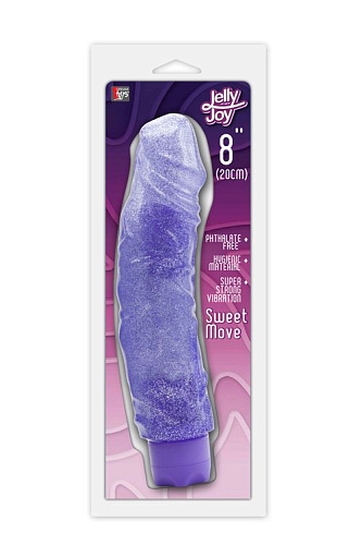 Фиолетовый водонепроницаемый вибратор Dream Toys JELLY JOY SWEET MOVE MULTI-SPEED VIBE 21140 (20 см)
