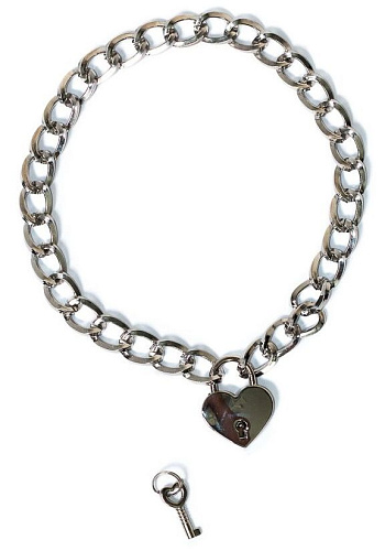 Серебристый ошейник с ключиком Lola toys Embrace 1093-01lola