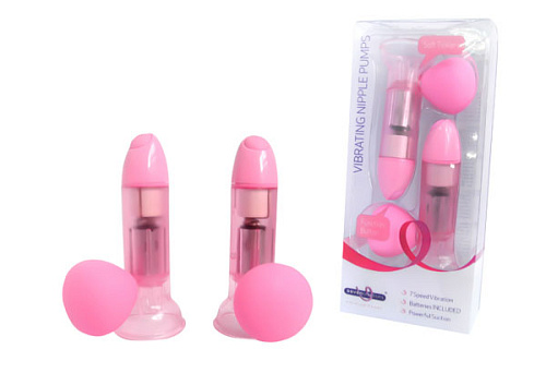 Розовые виброприсоски-стимуляторы для сосков Seven Creations B0019R4SPGAC