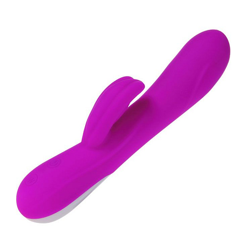 Лиловый вибратор с клиторальным листочком Baile Primo BI-014278 (20 см)