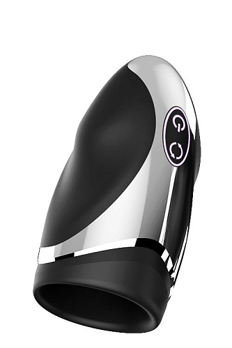 Чёрный вибромастурбатор Tonga NO.29 RECHARGEABLE PENIS HEAD VIBE 530029
