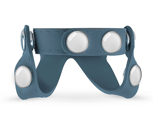 Темно-серое эрекционное кольцо с разделителем мошонки V-образной формы EDC Wholesale BON019