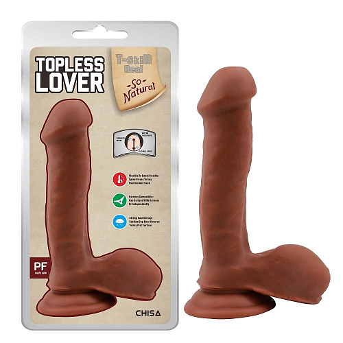 Кофейный фаллоимитатор на присоске Chisa Topless Lover CN-711708719 (19,2 см)