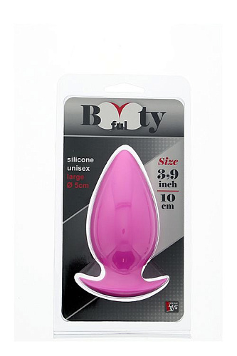 Большая розовая анальная пробка Dream Toys BOOTYFUL ANAL PLUG LARGE PINK  21017 (10 см)
