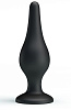 Чёрная анальная пробка на присоске среднего размера Baile Sensitive Prostate Plug BI-014459-0801 (14 см)