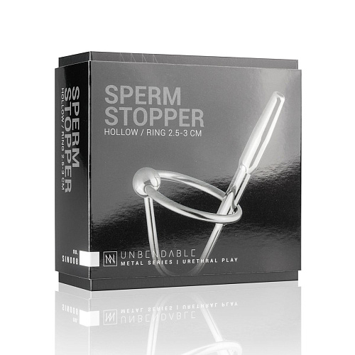 Серебристый уретральный стимулятор EDC Wholesale Sperm Stopper SIN008
