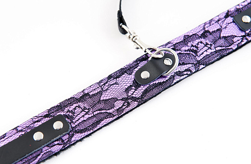 Пурпурный кружевной ошейник ToyFa 713003