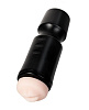 Мастурбатор-ротик телесного цвета в черной колбе A-toys 763003