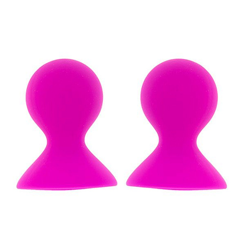 Ярко-розовые помпы для сосков Dream Toys LIT-UP NIPPLE SUCKERS LARGE PINK 21163