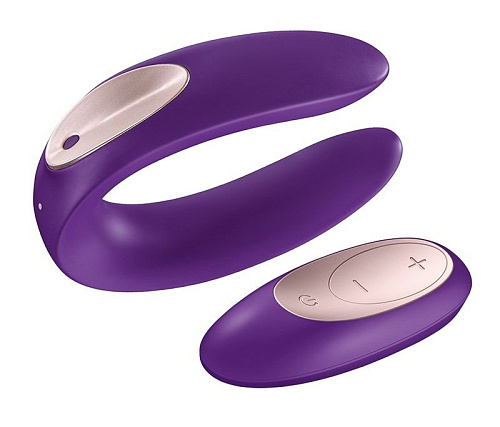 Фиолетовый вибратор для пар с пультом ДУ Satisfyer Partner Plus Remote J5481-P