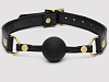 Чёрный кляп-шар Fifty Shades of Grey Bound to You Faux Leather Ball Gag FS-80133