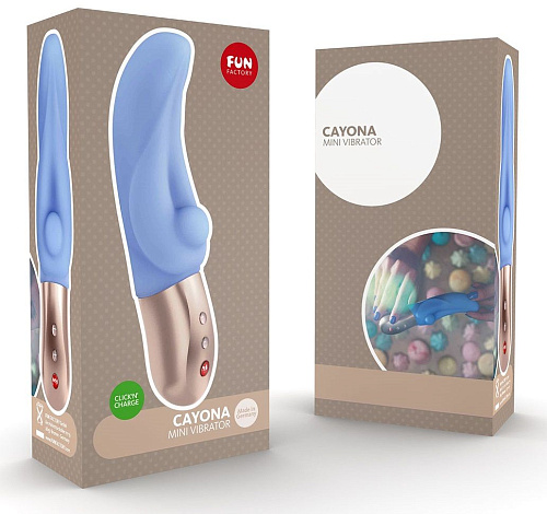 Нежно-голубой мини-вибратор Fun Factory CAYONA 1661857 (16 см)