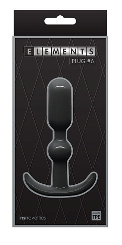 Чёрная анальная пробка NS Novelties Plug № 6 NSN-0936-03 (11,3 см)