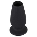 Чёрная анальная пробка с тоннелем Orion Lust Tunnel Plug S 05311970000 (7,5 см)