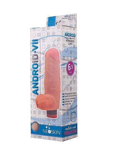Вибратор с широким стволом телесного цвета LOVETOY (А-Полимер) ANDROID Collection-VII 544403 (17 см)