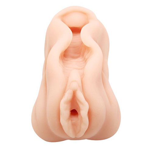 Реалистичная вагина-мастурбатор телесного цвета с необычным дизайном Baile BM-009184