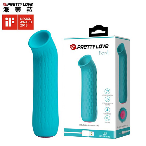 Бирюзовый вакуумный стимулятор клитора Baile Ford BI-014547-6