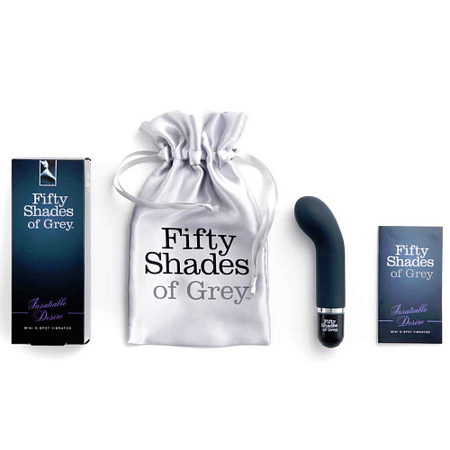 Чёрный силиконовый мини-вибратор Fifty Shades of Grey Mini G-Spot Vibrator FS-40168 (13,3 см)