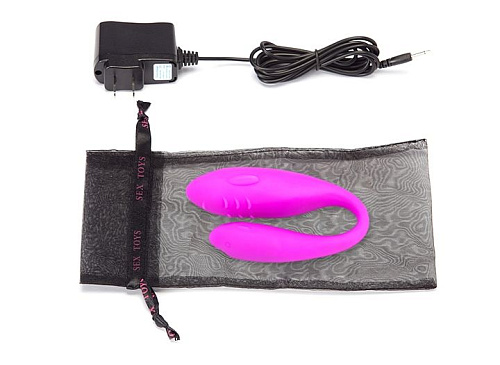 Лиловый вибромассажёр для пар U-образной формы Baile Pleasure BI-014148