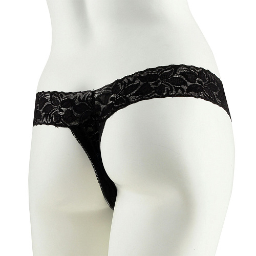 Трусики с вибропулей Pipedream Plus Size Black PD4026-23